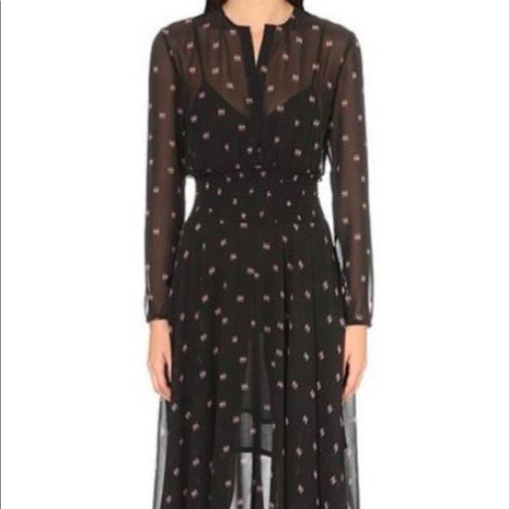 Maje silk black dress